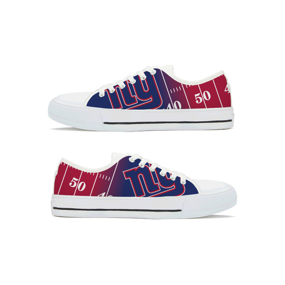 Women's New York Giants Low Top Canvas Sneakers 001